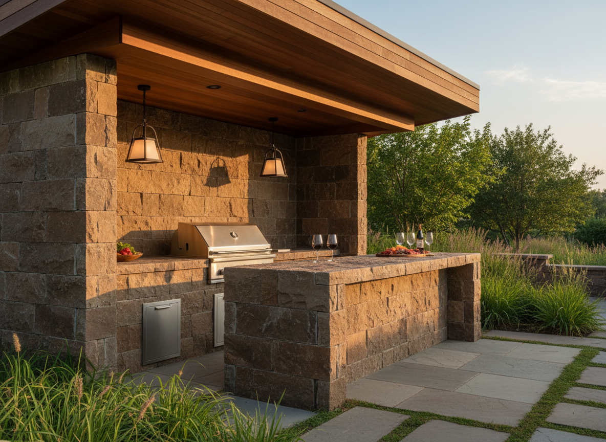 Luxury outdoor kitchen and patio